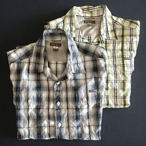 Two Eddie Bauer Travex short sleeve shirts
